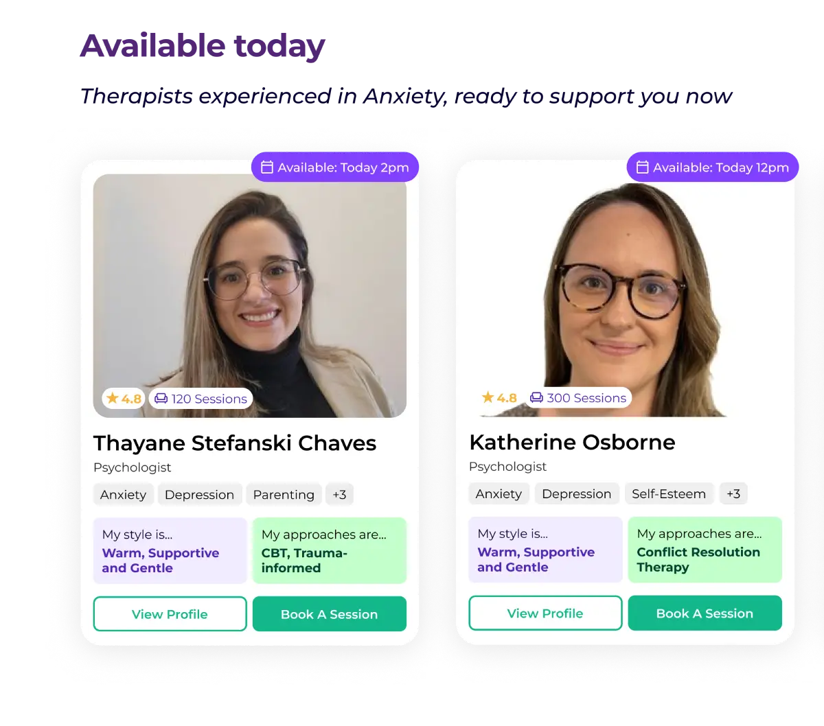 Three of Talked's couples counsellors